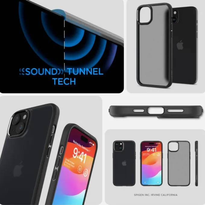 Etui Spigen Ultra Hybrid iPhone 15 Frost Black Case