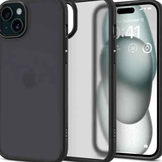 Etui Spigen Ultra Hybrid iPhone 15 Frost Black Case