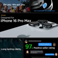 ETUI SPIGEN ULTRA HYBRID IPHONE 16 PRO MAX CRYSTAL CLEAR
