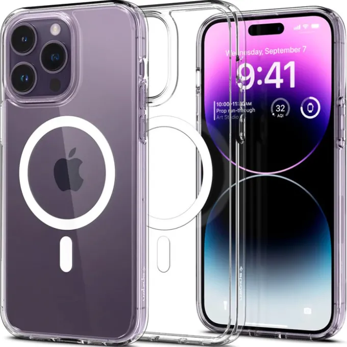 Etui Spigen Ultra Hybrid Mag Magsafe iPhone 14 Pro Max White/Clear Case