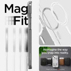 Etui Spigen Ultra Hybrid Mag Magsafe iPhone 15 Plus Zero One White Case