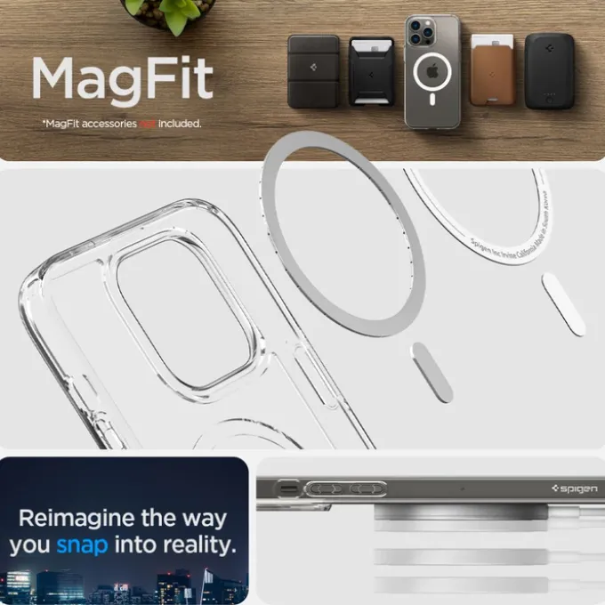 Etui Spigen Ultra Hybrid Mag Magsafe iPhone 14 Pro White Case