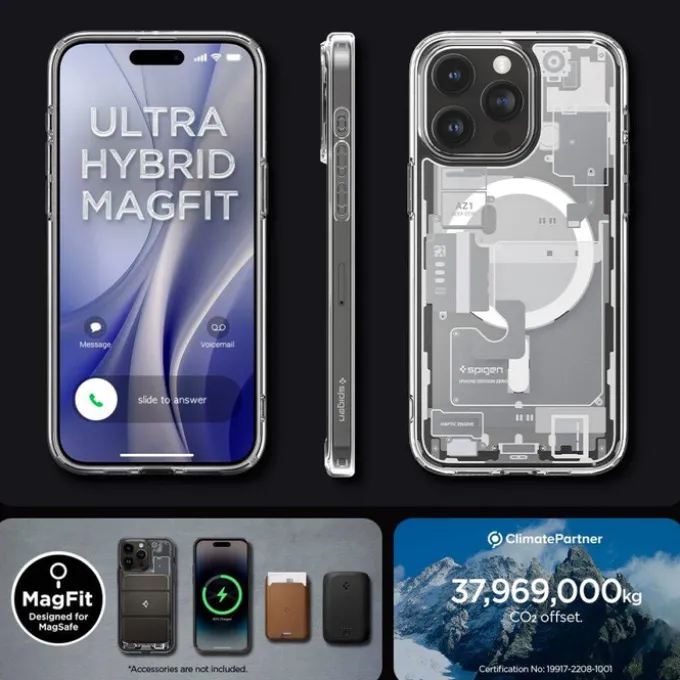 Etui Spigen Ultra Hybrid Mag Magsafe iPhone 15 Pro Zero One White Case