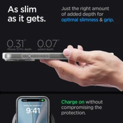 Etui Spigen Ultra Hybrid Mag Magsafe iPhone 15 Pro Frost Black Case