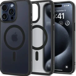 Etui Spigen Ultra Hybrid Mag Magsafe iPhone 15 Pro Frost Black Case