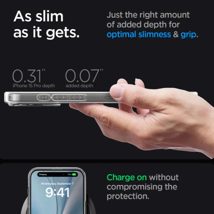Etui Spigen Ultra Hybrid Mag Magsafe iPhone 15 Pro Carbon Fiber Case