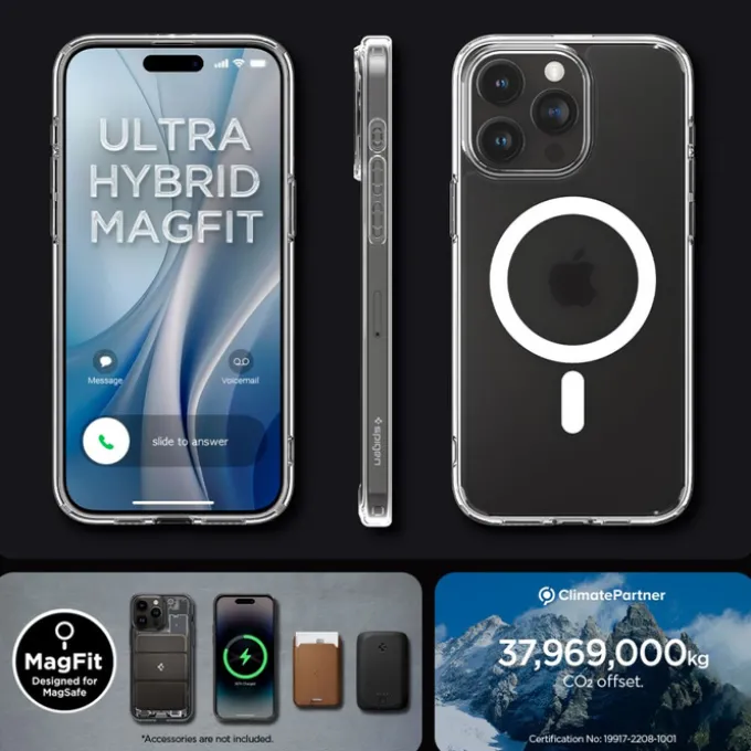 Etui Spigen Ultra Hybrid Mag Magsafe iPhone 15 Pro Frost Clear Case