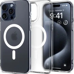 Etui Spigen Ultra Hybrid Mag Magsafe iPhone 15 Pro Frost Clear Case