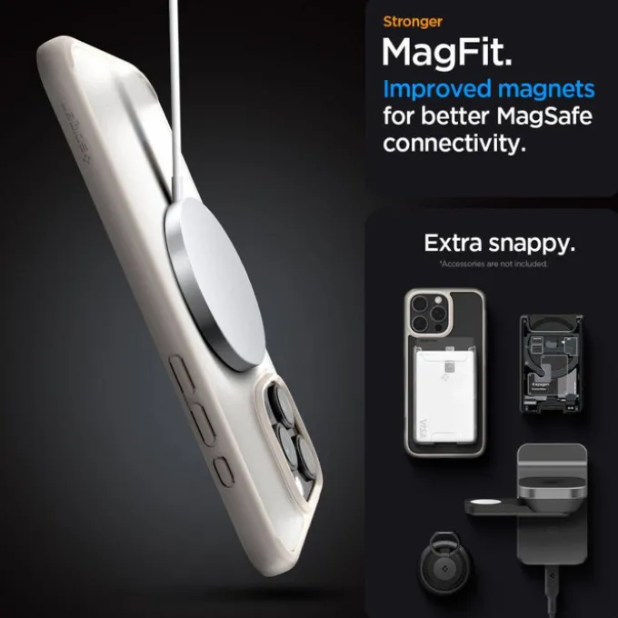 ETUI SPIGEN ULTRA HYBRID MAG MAGSAFE IPHONE 16 PRO MAX FROST NATURAL TITANIUM
