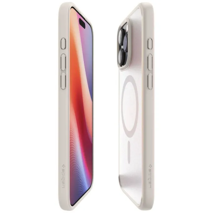 ETUI SPIGEN ULTRA HYBRID MAG MAGSAFE IPHONE 16 PRO MAX FROST NATURAL TITANIUM
