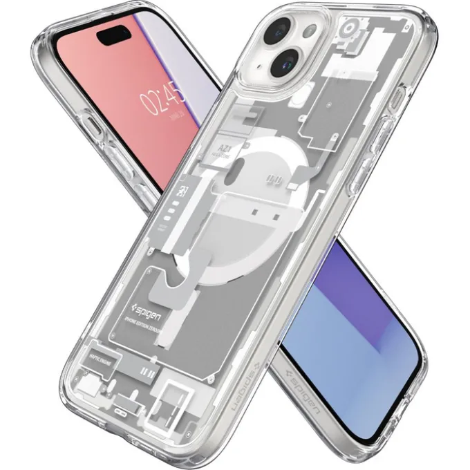 Etui Spigen Ultra Hybrid Mag Magsafe iPhone 15 Zero One White Case