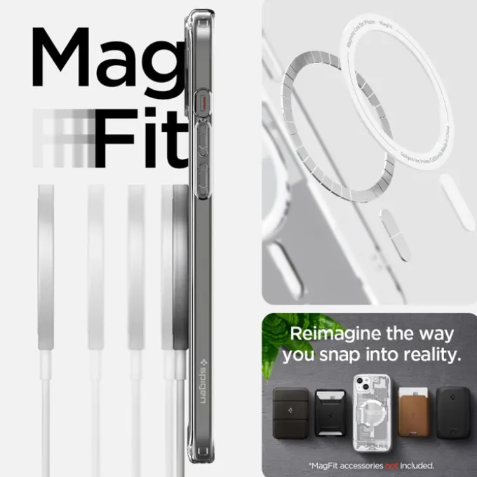 Etui Spigen Ultra Hybrid Mag Magsafe iPhone 15 Zero One White Case