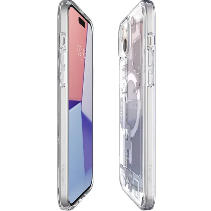 Etui Spigen Ultra Hybrid Mag Magsafe iPhone 15 Zero One White Case