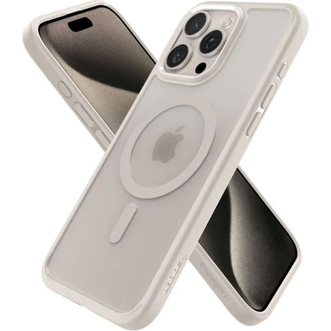Etui Spigen Ultra Hybrid Mag Magsafe iPhone 15 Pro Max Frost Natural Titanium Case