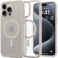 Etui Spigen Ultra Hybrid Mag Magsafe iPhone 15 Pro Max Frost Natural Titanium Case