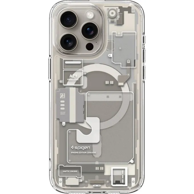 Etui SPIGEN ULTRA HYBRID MAG MAGSAFE IPHONE 15 PRO MAX ZERO ONE NATURAL TITANIUM