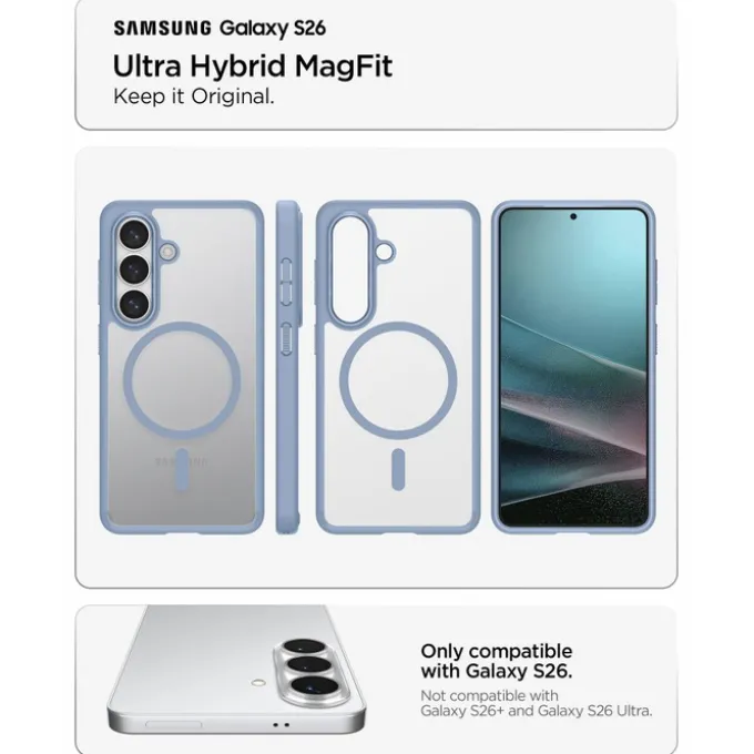 ETUI SPIGEN ULTRA HYBRID MAG SAMSUNG GALAXY S26 MAGSAFE LIGHT BLUE
