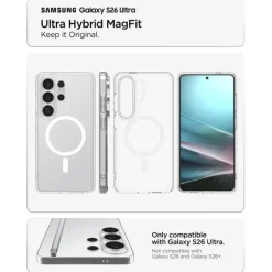 ETUI SPIGEN ULTRA HYBRID MAG SAMSUNG GALAXY S26 ULTRA MAGSAFE CLEAR/WHITE