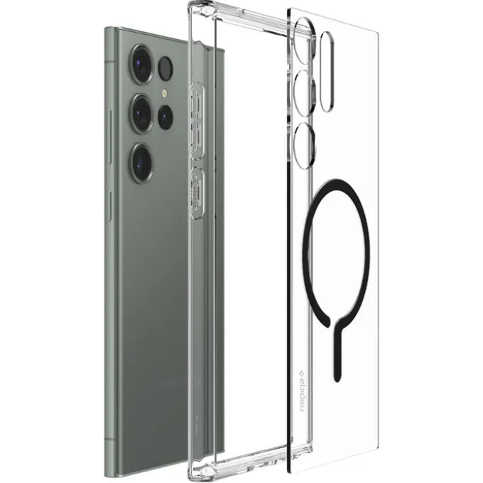 Etui Spigen Ultra Hybrid Onetap Ring Magsafe Galaxy S23 Ultra Black Case