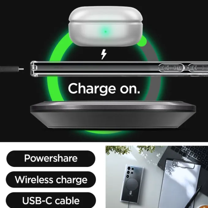 Etui Spigen Ultra Hybrid Onetap Ring Magsafe Samsung Galaxy S24 Ultra White Case