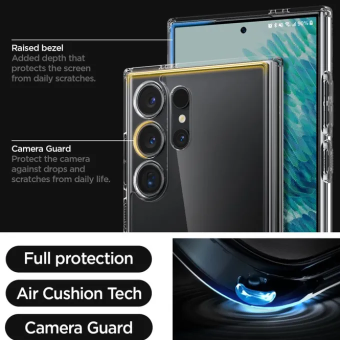 Etui Spigen Ultra Hybrid Samsung Galaxy S24 Ultra Crystal Clear Case