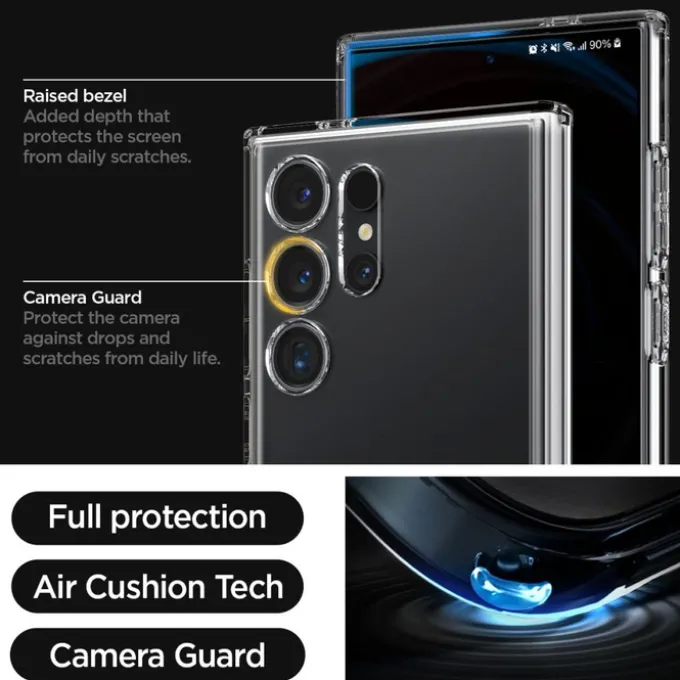 Etui Spigen Ultra Hybrid ”s” Samsung Galaxy S24 Ultra Crystal Clear Case