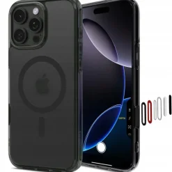ETUI SPIGEN ULTRA HYBRID ”T” MAG MAGSAFE IPHONE 16 PRO FROST BLACK