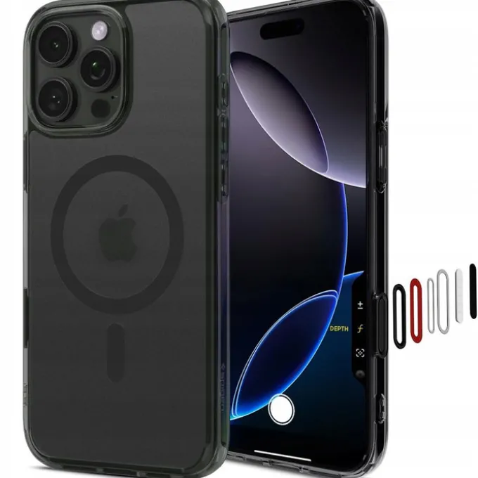 ETUI SPIGEN ULTRA HYBRID ”T” MAG MAGSAFE IPHONE 16 PRO FROST BLACK