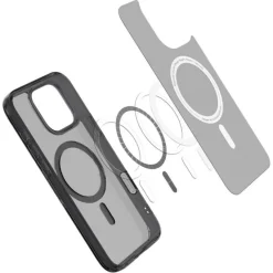ETUI SPIGEN ULTRA HYBRID ”T” MAG MAGSAFE IPHONE 16 PRO FROST BLACK
