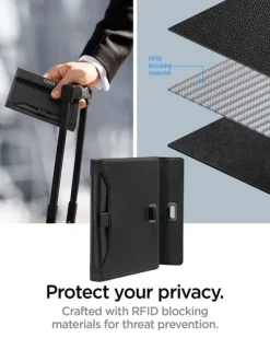 ETUI SPIGEN UNIVERSAL AIRTAG PASSPORT HOLDER BLACK