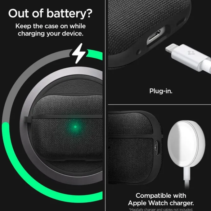 Etui Spigen Urban Fit Apple Airpods Pro 1 / 2 Black Case