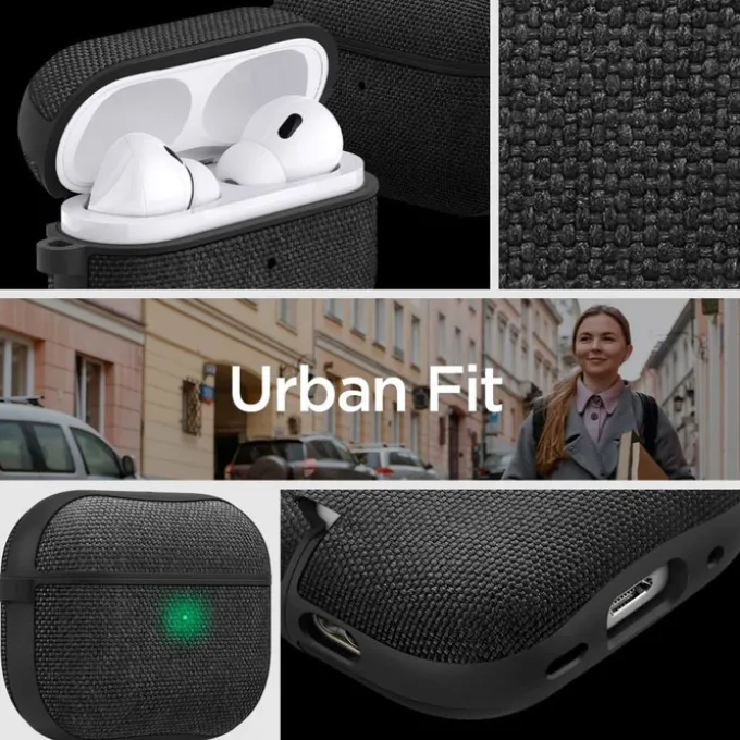 Etui Spigen Urban Fit Apple Airpods Pro 1 / 2 Black Case