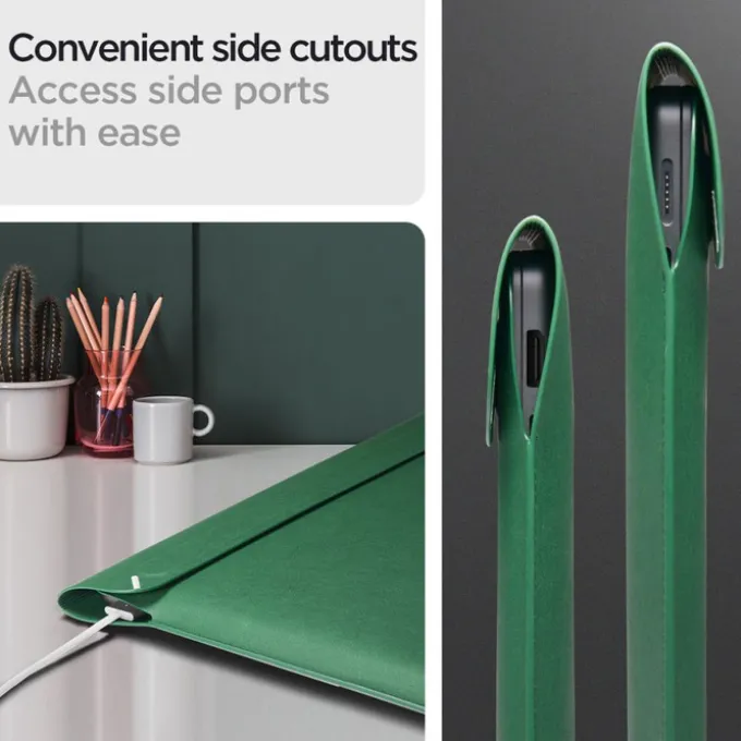 Etui SPIGEN VALENTINUS SLEEVE LAPTOP 13-14 JEJU GREEN Case