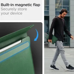 Etui SPIGEN VALENTINUS SLEEVE LAPTOP 13-14 JEJU GREEN Case