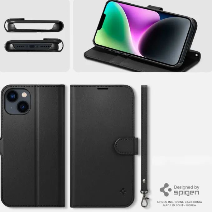 Etui Spigen Wallet S iPhone 14 Black Case