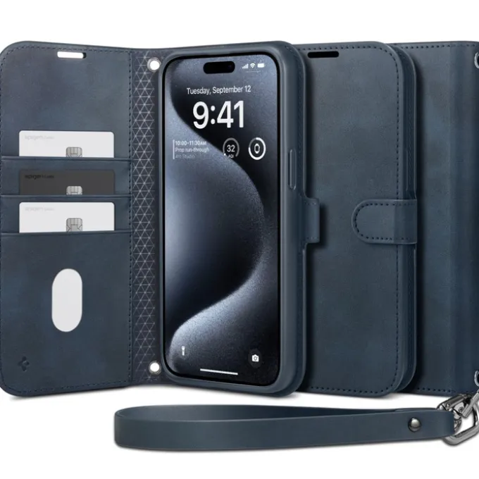 Etui Spigen Wallet ”s” Pro Iphone 15 Pro Navy