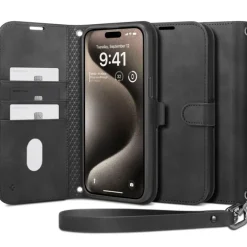Etui Spigen Wallet ”s” Pro iPhone 15 Pro Black Case