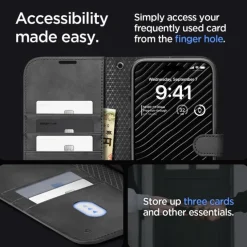 Etui Spigen Wallet ”s” Pro iPhone 15 Pro Black Case