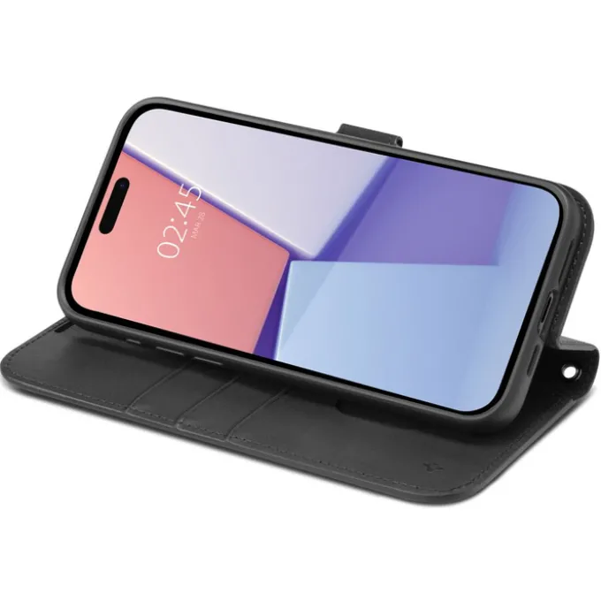 Etui Spigen Wallet ”s” Pro iPhone 15 Pro Max Black Case