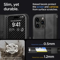 Etui Spigen Wallet ”s” Pro iPhone 15 Pro Max Black Case