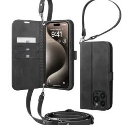 Etui Spigen Wallet ”s” Pro iPhone 15 Pro Max Black Case