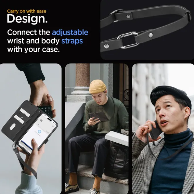Etui Spigen Wallet ”s” Pro iPhone 15 Pro Max Black Case