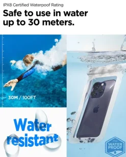 ETUI WODOODPORNE SPIGEN AQUA SHIELD WATERPROOF CASE A601 2 PACK BIAŁE