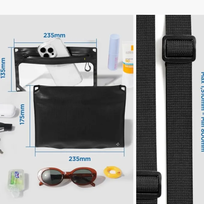 ETUI WODOSZCZELNE SPIGEN A640 UNIVERSAL WATERPROOF CASE CROSSBAG BLACK