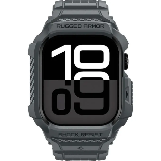 ETUI Z PASKIEM SPIGEN APPLE WATCH 11 46MM RUGGED ARMOR PRO 2 DARK GRAY