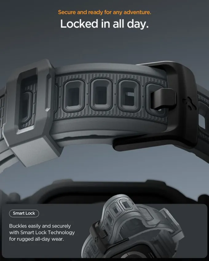 ETUI Z PASKIEM SPIGEN APPLE WATCH 11 46MM RUGGED ARMOR PRO 2 DARK GRAY