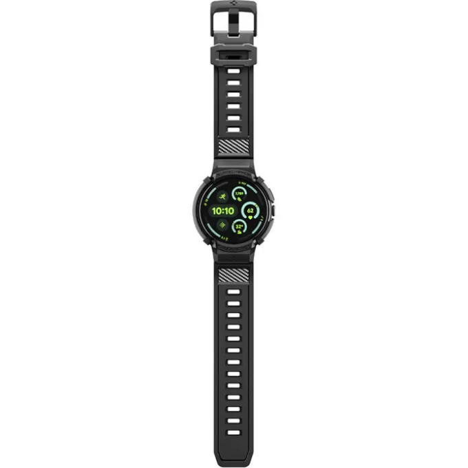 ETUI Z PASKIEM SPIGEN GOOGLE PIXEL WATCH 4 41MM RUGGED ARMOR PRO + STAND MATTE BLACK