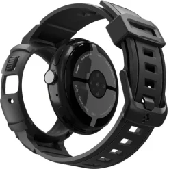 ETUI Z PASKIEM SPIGEN GOOGLE PIXEL WATCH 4 41MM RUGGED ARMOR PRO + STAND MATTE BLACK