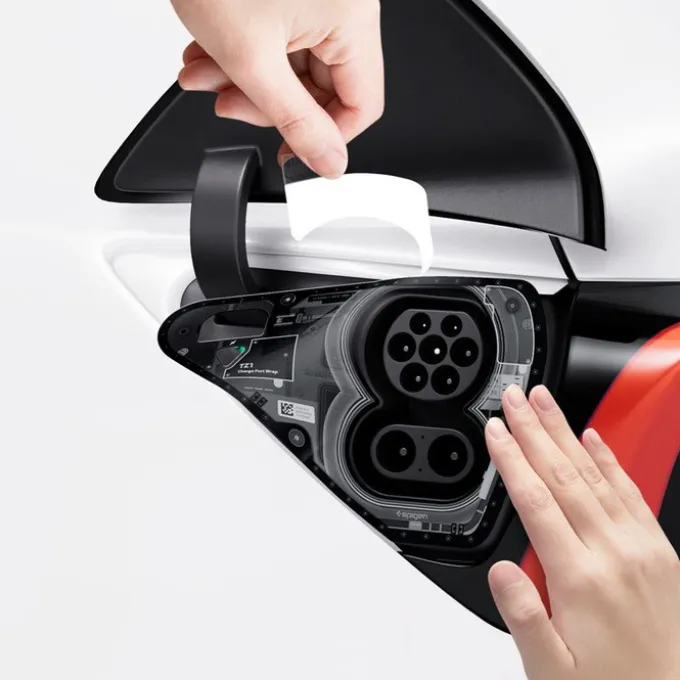 FOLIA OCHRONNA SPIGEN TESLA MODEL Y 3 CHARGE PORT WRAP ZERO ONE