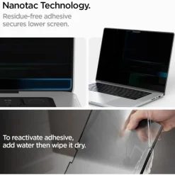 FOLIA PRYWATYZUJĄCA SPIGEN MACBOOK PRO 14 M1 / M2 / M3 / M4 / M5 2021-2025 SAFE VIEW PRIVACY